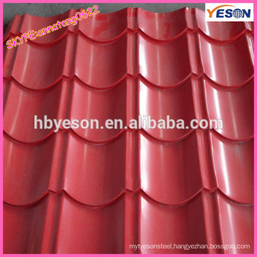 steel corrugated roofing tile/900mm Corrugated Roofing tile/PPGI roofing tile sheets